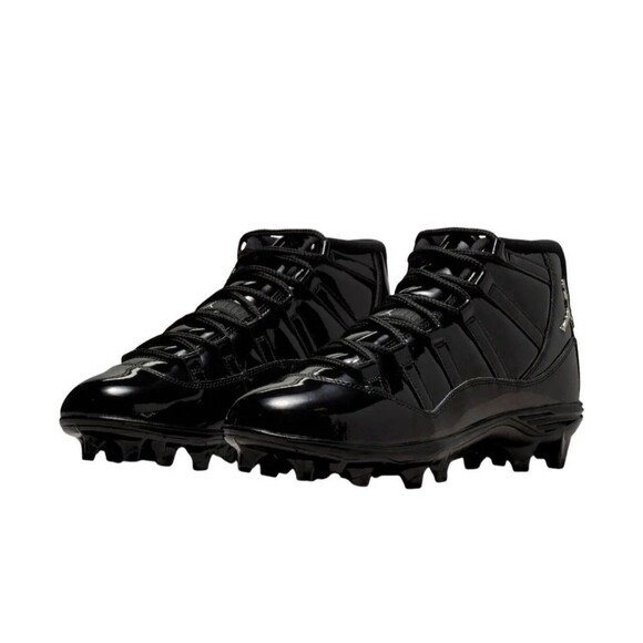 Mens Size 14 Jordan Retro 11 Mid TD Football Cleat Patent Black HM7324-001
